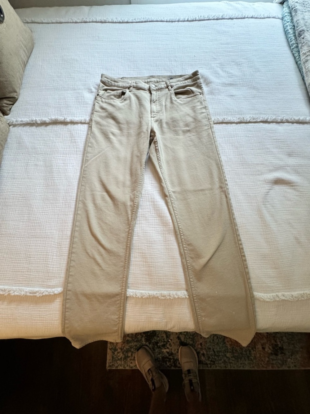 Straight Leg Women’s Jeans in Beige — Neutral Everyday Style